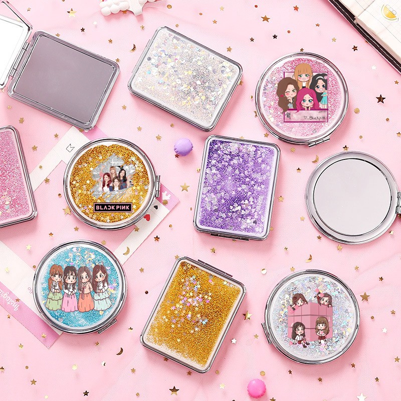 Gương nước chảy kim tuyến Blackpink in hình GNI2 gương 2 mặt