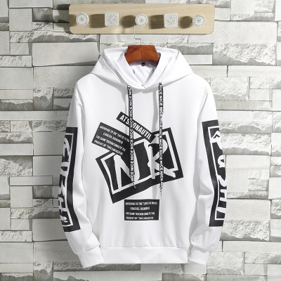 Áo hoodie tay dài dáng rộng in họa tiết kiểu xuân thu mới cho nam