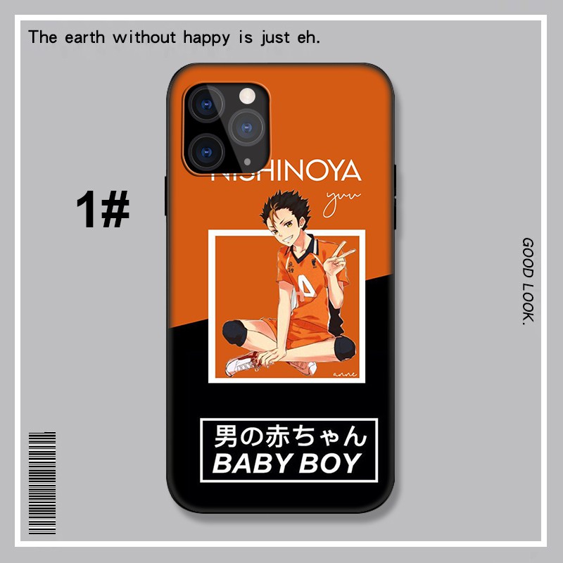 Ốp điện thoại mềm hình Haikyuu Yuu Nishinoya thích hợp cho iPhone X Xs Max XR 6 6s 7 8 Plus 5 5s SE 2020 6+ 6s+ 7+ 8+