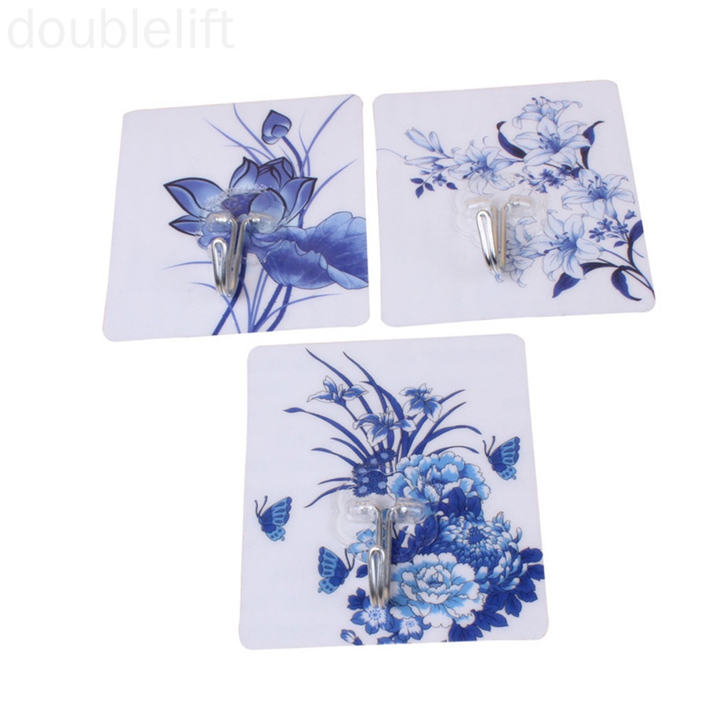 Móc Treo Đồ Dán Tường Không Cần Khoan Màu Sắc Ngẫu Nhiên Tiện Dụng