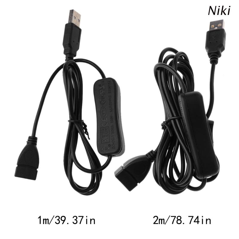 Cáp nối dài đồng bộ dữ liệu USB 2.0 với công tắc BẬT TẮT cho quạt PC đèn LED Raspberry Pi