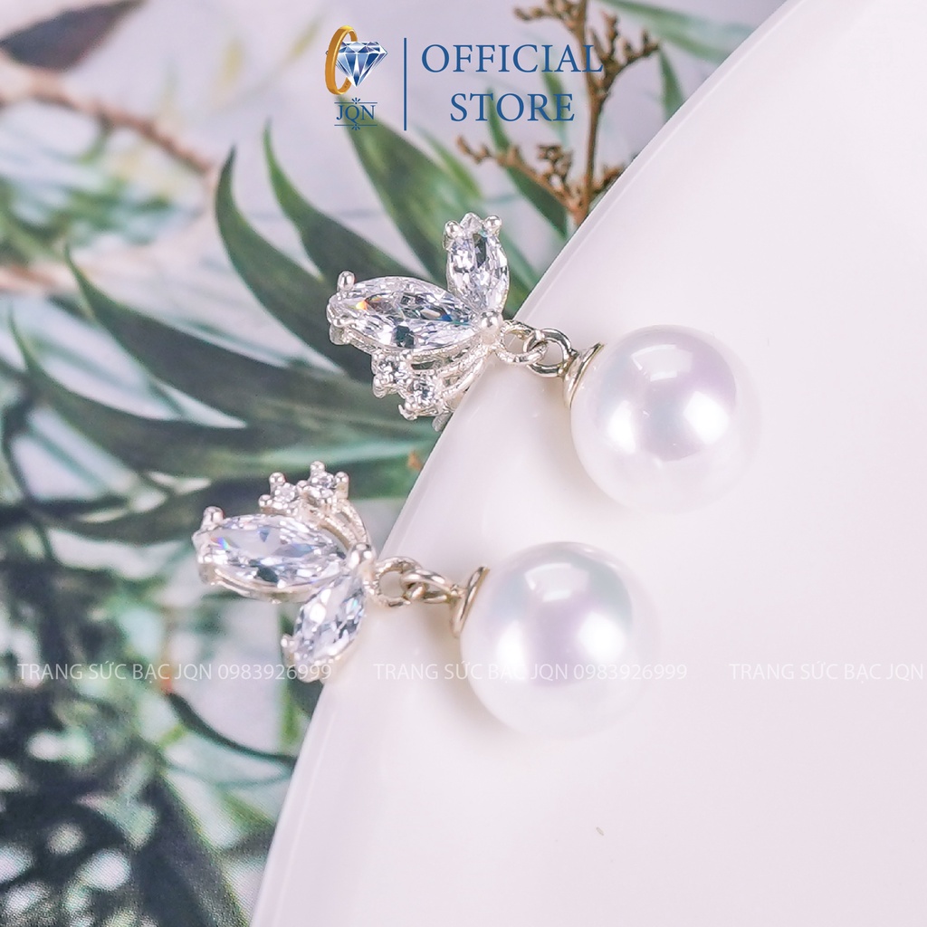 Khuyên Tai Cho Nữ Bông Tai Bạc Ta JQN Mẫu Cánh Bướm Xinh T23