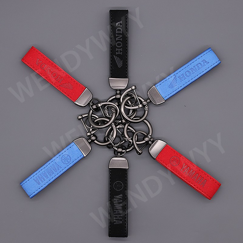 Móc Chìa Khóa Bằng Da Màu Trơn Dành Cho Xe Mô Tô HONDA