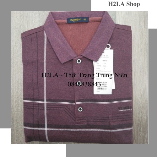 Áo thun nam dài tay trung niên đẹp cổ bẻ ảnh thật H2LA | BigBuy360 - bigbuy360.vn