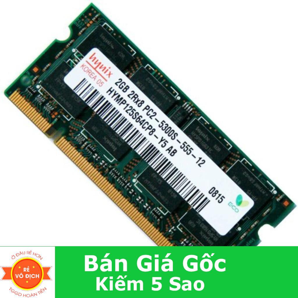 Ram laptop 2GB DDR2 Bus 800 hàng zin tháo máy BH36T ZP10259