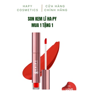 Son Hapy Mattle Lipcream Mini Garden son Happy kem lì siêu mịn, bám màu lâu trôi 3.5ml