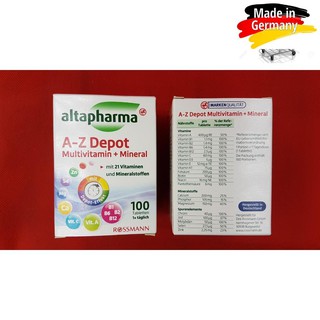 [Hàng Đức] [ Đồ uống Altapharma A Z Depot hộp 100 viên xách tay Đức ] .