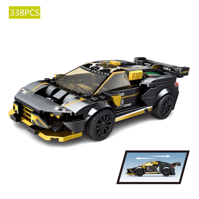 Đồ chơi Lắp ráp Mô hình siêu xe Speed Champions F8 Tributolys Huracan Super Trofeo EVO Car 7081/7082