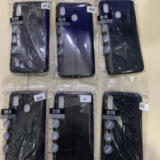 Ốp dẻo đen Samsung A10,A20,A30,A40,A50,A70 vân da thời trang
