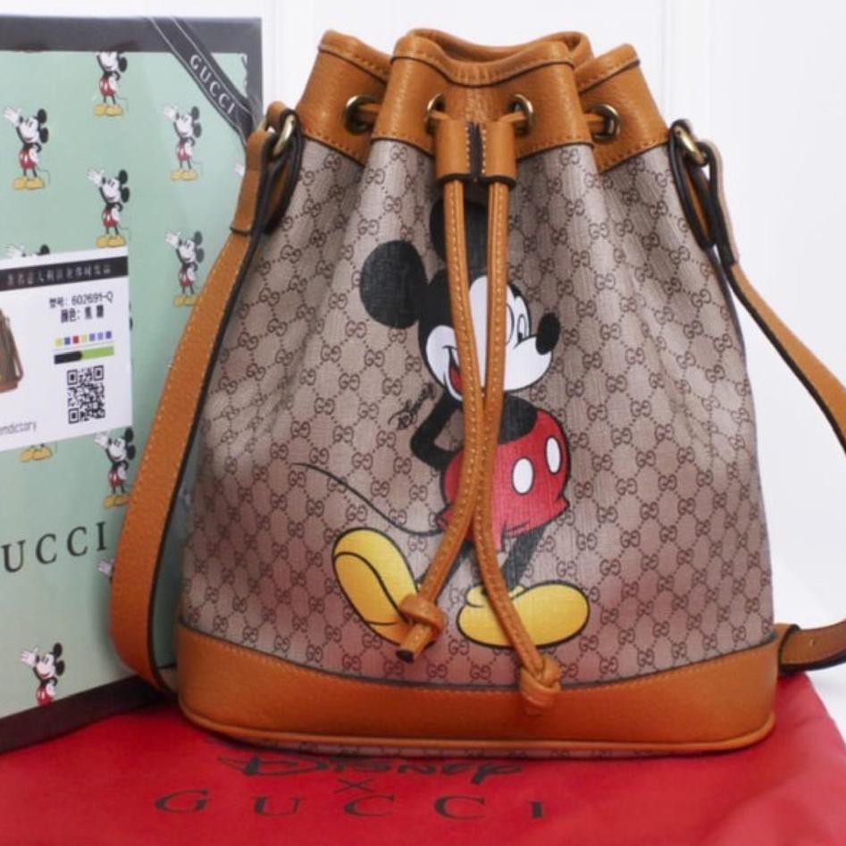 Túi Đeo Chéo Gucci Họa Tiết Chuột Mickey Thời Trang Cho Nữ 701