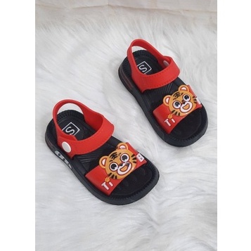 DÉP SANDAL ĐẾ XỐP SIÊU NHẸ CHÚ HỔ CHO BÉ