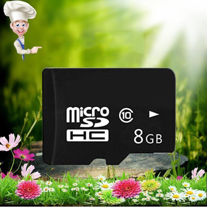 TẶNG NGAY ĐẦU LỌC THẺ Thẻ nhớ MicroSD 8GB Class 10 tốc độ cao (Đen) - Bảo hành 1 Đổi 1