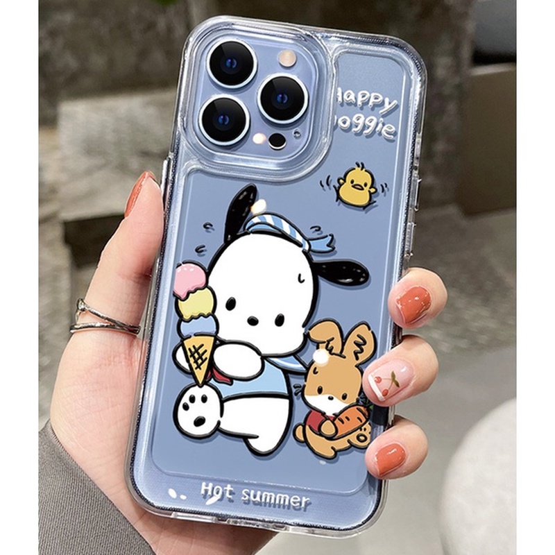 Ốp Điện Thoại Trong Suốt Hình Pochacco Cho iphone 11 13 7 8 Plus 12 13Pro Max X XS Max 7 8 SE 2020