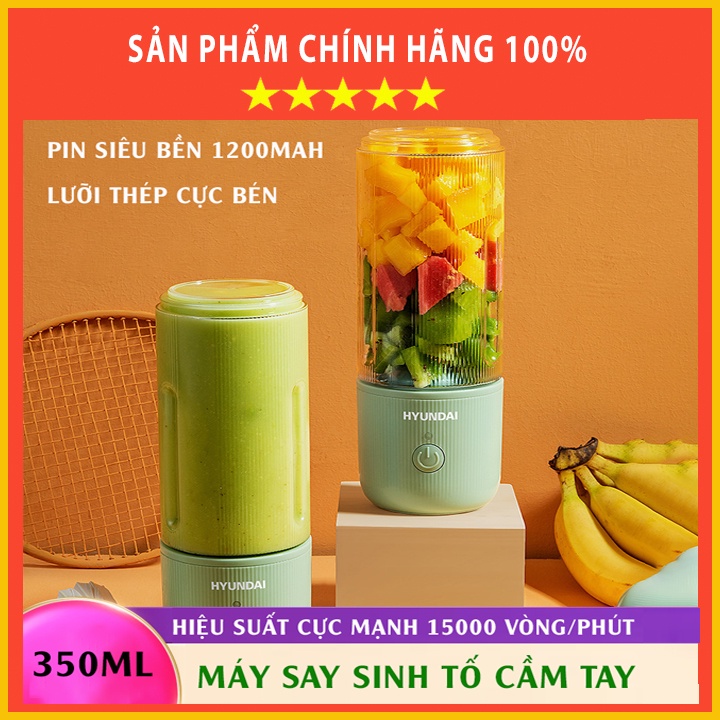 Máy xay sinh tố mini đa năng cầm tay say nghiền hoa quả ngũ cốc đậu hạt công suất lớn, pin siêu bền, lưỡi thép chống gỉ