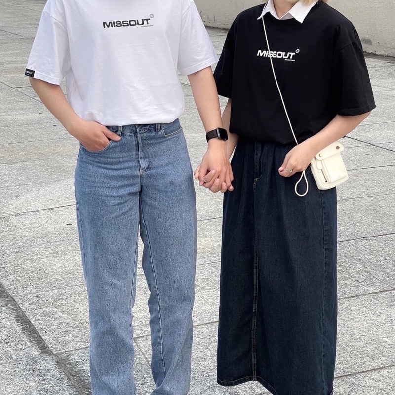 Áo thun tay lỡ Missout basic ss5 phông Unisex nam nữ cotton oversize form rộng