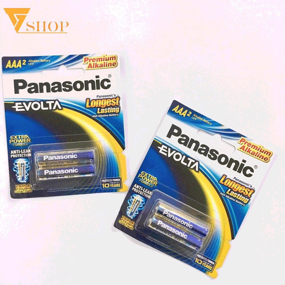 Vỉ 2 Viên Pin AAA  1,5V Panasonic Evolta LR03EG/2B Hàng chính hãng