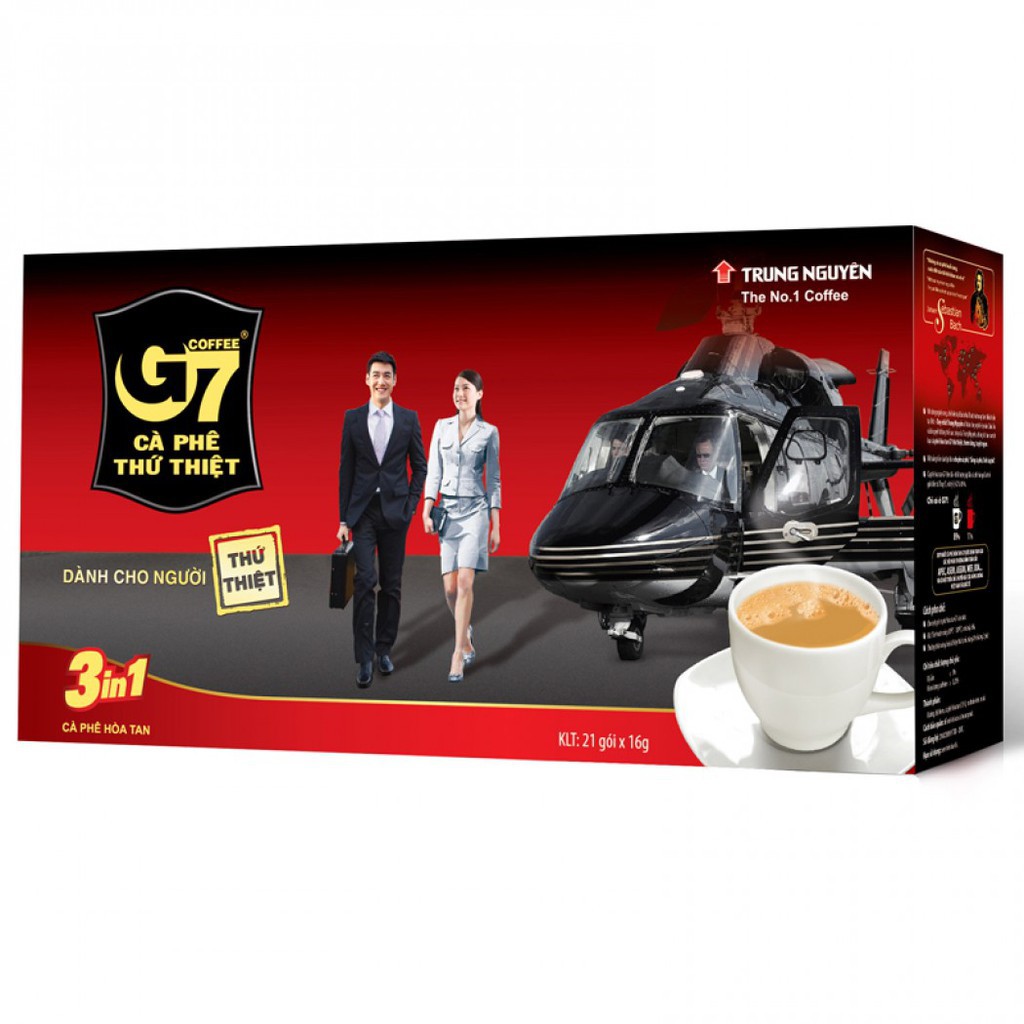 Cà Phê Sữa hòa tan G7 3in1 Trung Nguyên (hộp 21 gói)