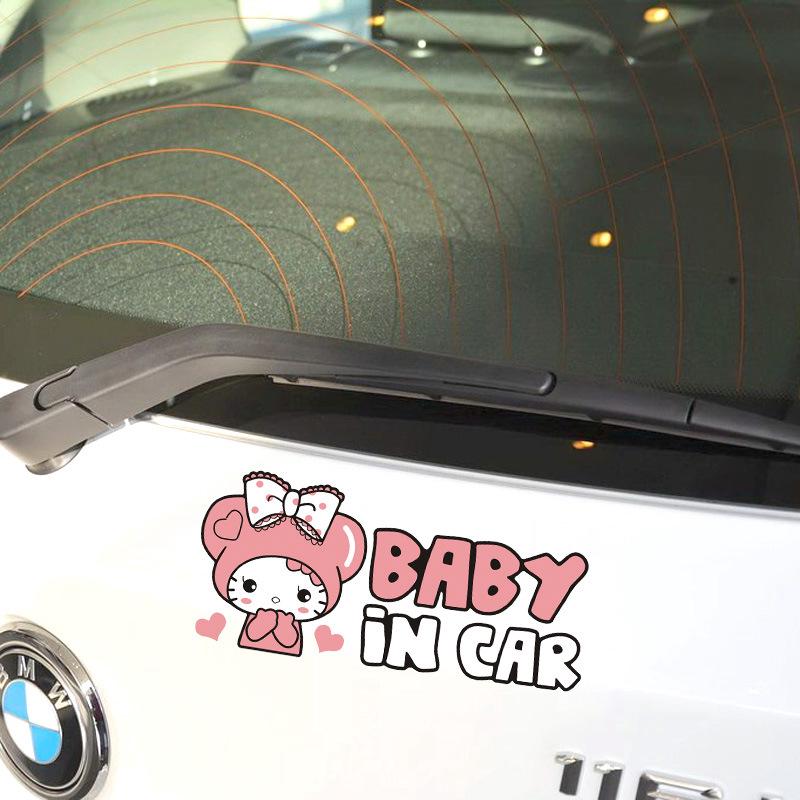 Decal DáN Trang Trí HìNh Hello Kitty Cho Xe Hơi