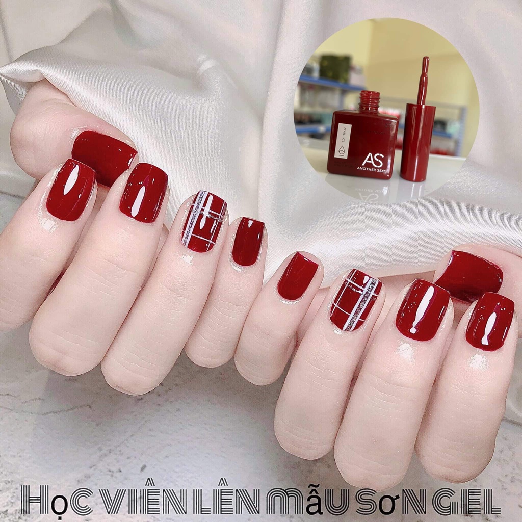 sơn gel màu đỏ cherry chai 15ml