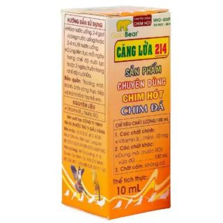 2 lọ Căng Lửa 214 [10 ml] chuyên dùng cho chim