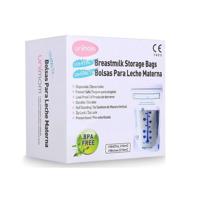 Túi Trữ Sữa Compact Unimom Không Có BPA , Loại 20 Túi /Hộp UM870367