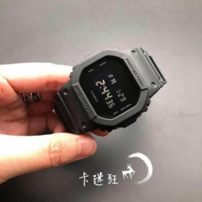 (Thẻ bảo hành 12 tháng) Đồng hồ Nam Casio G-shock Vuông-DW-5600BB-1CR Chống Nước-Đồng.hồ.casio