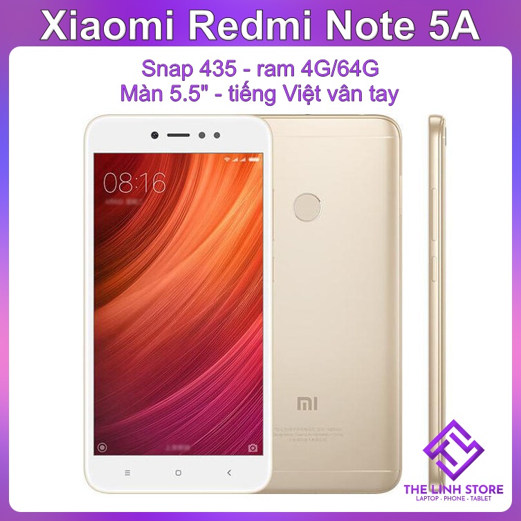 Điện thoại Xiaomi Redmi Note 5A màn 5.5 - Snap 435 ram 4G 64G