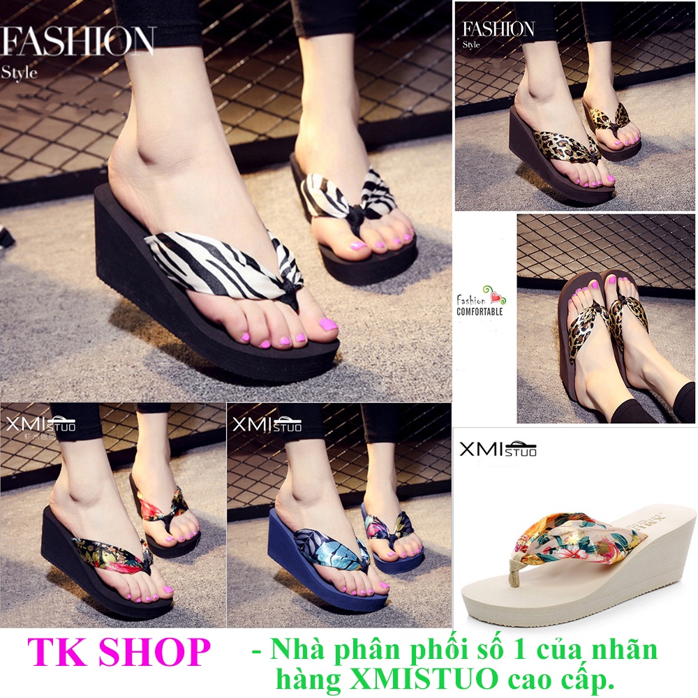 Dép xỏ ngón nữ tôn chiều cao 7cm, dép thời trang nữ, đi chơi, dạo phố, du lịch. Thương hiệu XMISTUO cao cấp
