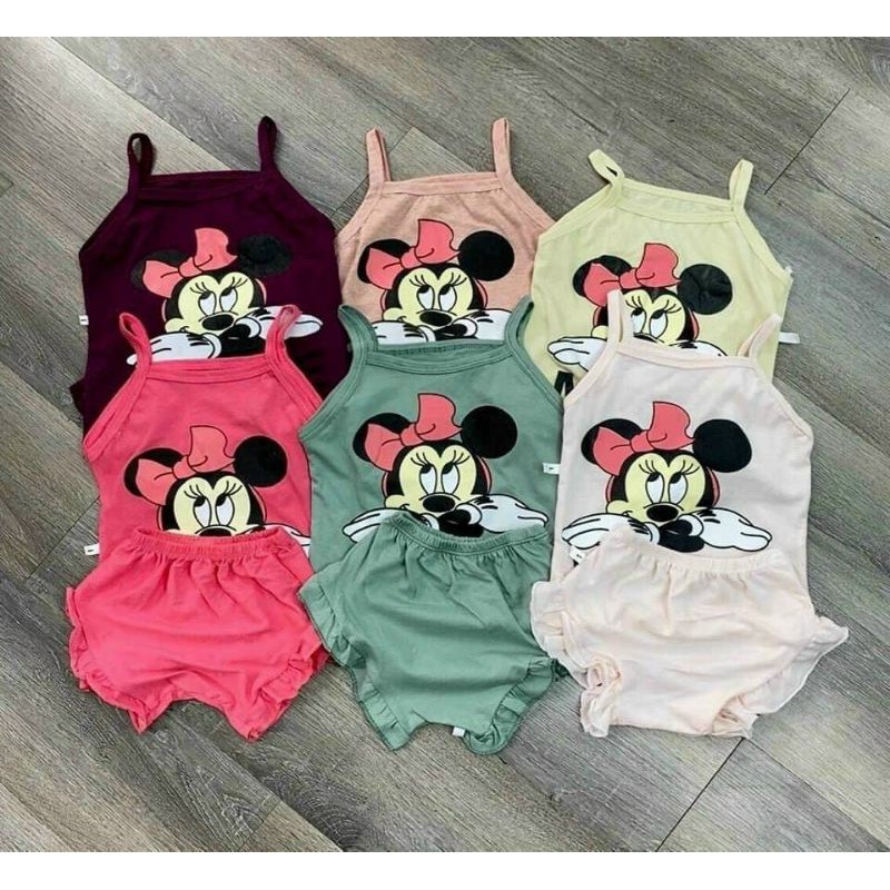 BỘ 2 DÂY BÉ GÁI IN HÌNH MICKEY 8-18Kg