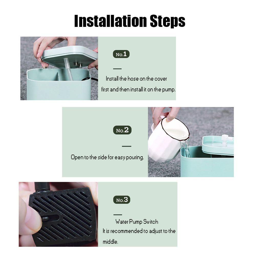 ZAIJIE24 Máng Uống Nước Tự Động 1.5L Cho Thú Cưng