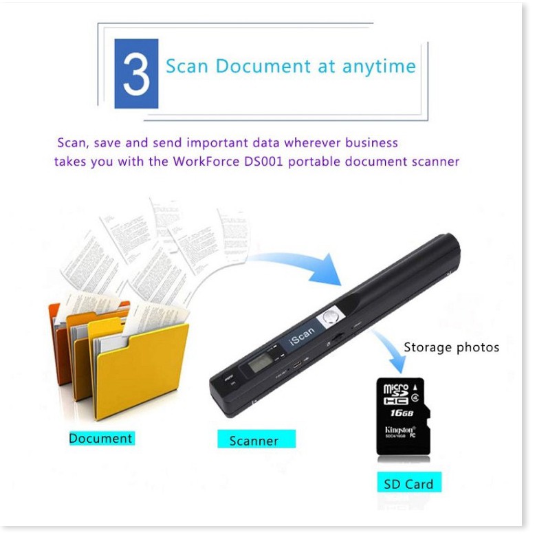 Máy Scan tài liệu cầm tay , thiết bị Scan màu di động -Cao cấp