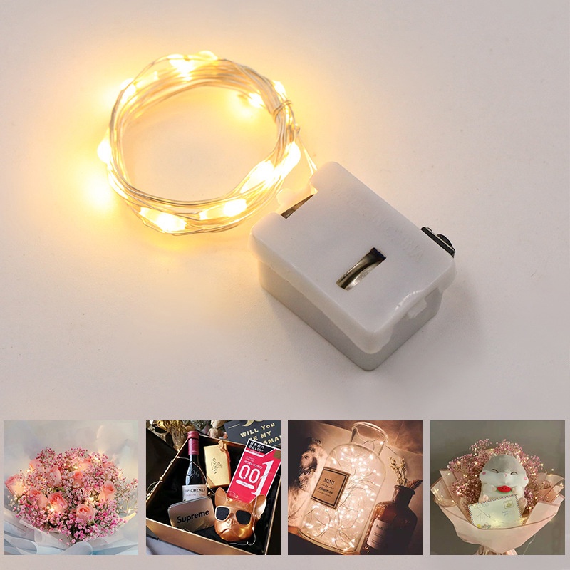 Đèn LED trang trí bánh sinh nhật (1/2/3/5 Mét), đèn nháy trang trí hoa, trang trí Noel, lễ Tết