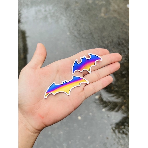 Tem Titan Logo Người Dơi Kèm Sẵn Keo 3M Dán Trang Trí Xe Máy