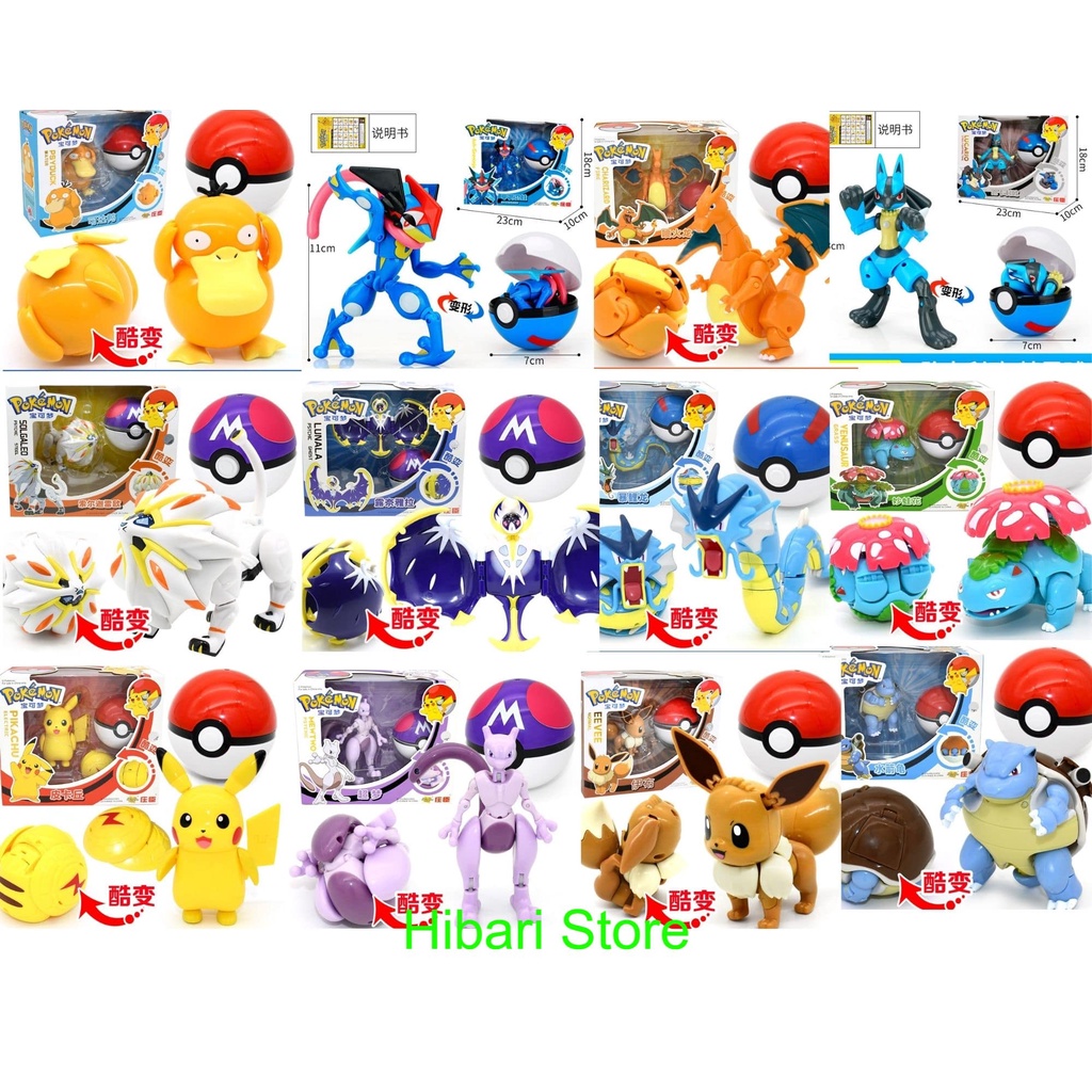 Mô hình pokemon khớp gập vào bóng siêu đẹp