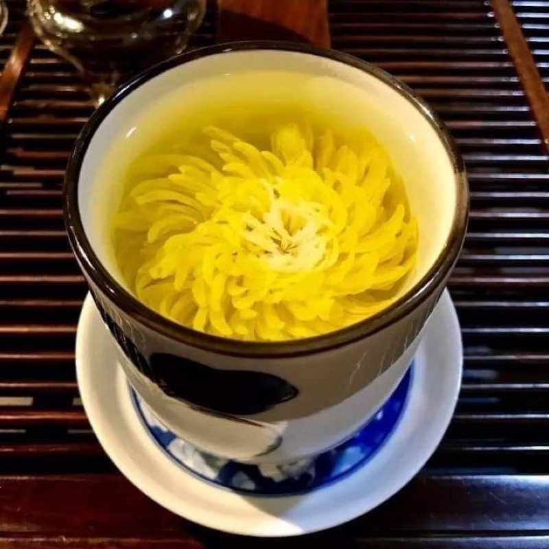 Trà hoa cúc - trà viên hoa cúc đường phèn mật ong - đường đen