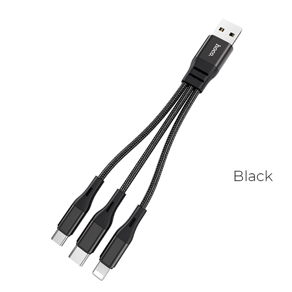 Dây Cáp Sạc Nhanh Hoco X47 Type-C Lightning Micro Usb 3 Trong 1 Cho Iphone Samsung Galaxy Lg Htc Sony Nokia