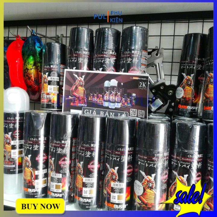 Sơn samurai màu bạc kim loại Y3 làm mới đẹp xe bám tốt chống gỉ sét hàng chính hãng