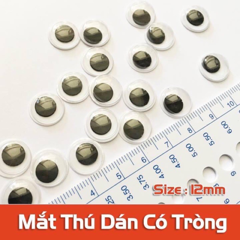 Mắt Thú BÔNG LẮC Dán Các Size