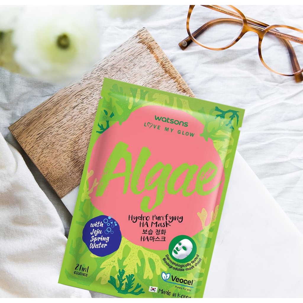 Mặt Nạ Watsons Algae Hydro Purifying HA Phục Hồi Độ Ẩm 21ml