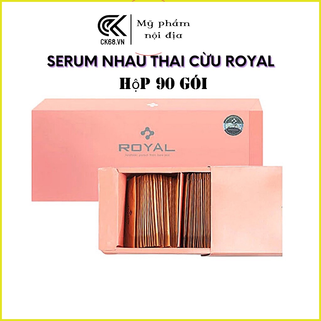 Hộp 90 gói Tinh chất serum nhau thai cuống rốn cừu Royal Large Placenta Nhật Bản