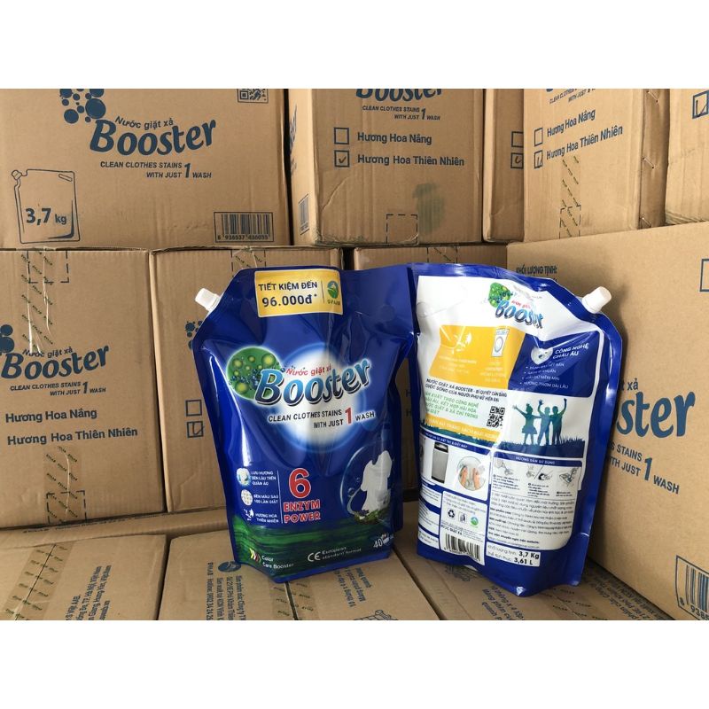 Nước giặt xả Booster túi hương thiên nhiên, hương nắng mai