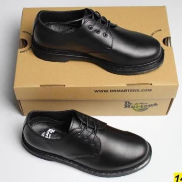 [Sale 3/3]Giày Da Bò 1461 2020 Full Black .Giày Dr.Martens Thailand Chính Hãng(1461.F.Black) -pi9 *