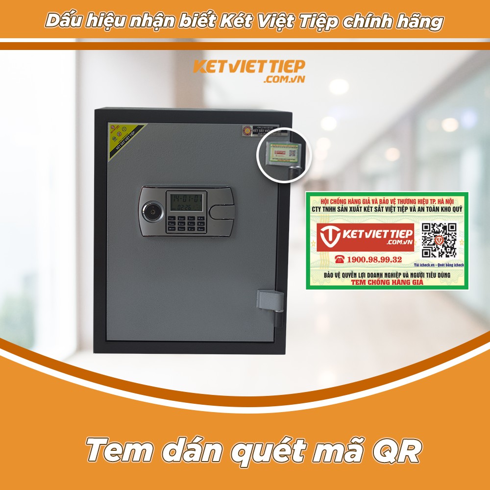 Két sắt Việt Tiệp Tiêu Chuẩn Ngân Hàng K86BLN Khóa Điện Tử, Két Sắt Gia Đình 110KG Sản Phẩm Của Công Ty Két Sắt Việt Tệp