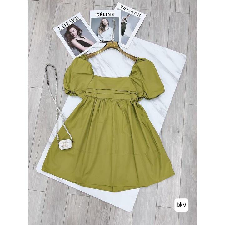 Váy babydoll A29 có dây thắt nơ sau lưng, đầm babydoll dáng xoè nhiều màu, tiểu thư, bánh bèo.