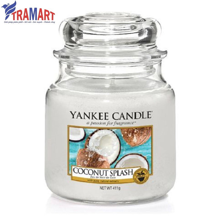 Hũ nến thơm Coconut Splash Yankee Candle YAN7837 (Size M 411g)