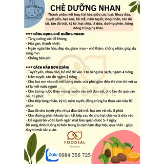 Set nguyên liệu nấu chè dưỡng nhan 12 vị 500g - beauty tea giúp thanh nhiệt, giải độc, bồi bổ cơ thể - Foodeal