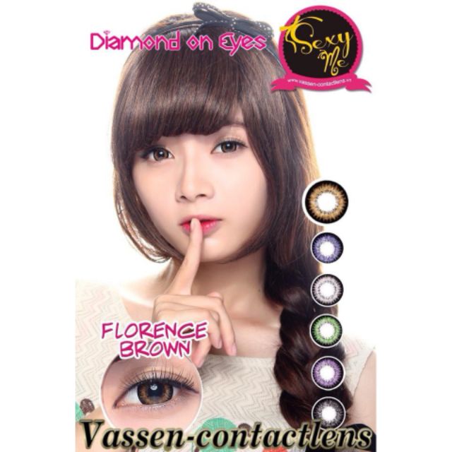 Lens Vassen cao cấp Florence Brown /Gray