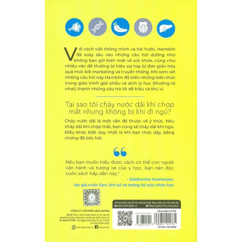 Sách - Lắng Nghe Cơ Thể - Những Câu Hỏi Về Sức Khỏe Bạn Chưa Hề Nghĩ Đến [AlphaBooks] | BigBuy360 - bigbuy360.vn
