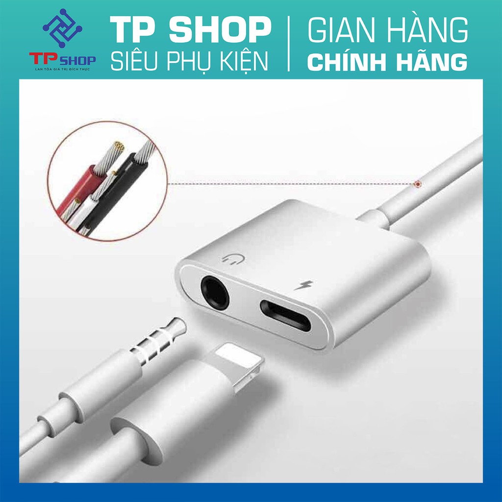 Jack chuyển đổi 2 đầu cho Iphone 3.5mm có kết nối Bluetooth bảo hành 1 đổi 1 TP Shop