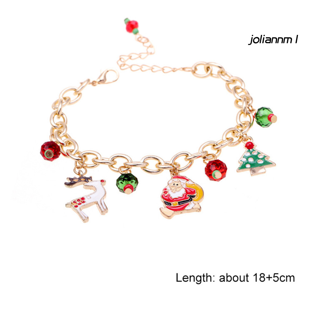 Vòng Tay Mặt Hình Ông Già Noel Và Cây Thông Giáng Sinh Unisex